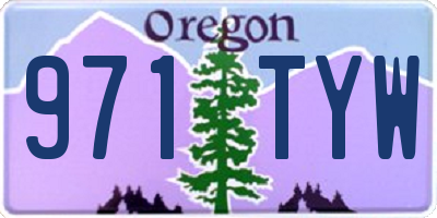 OR license plate 971TYW