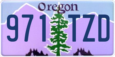 OR license plate 971TZD