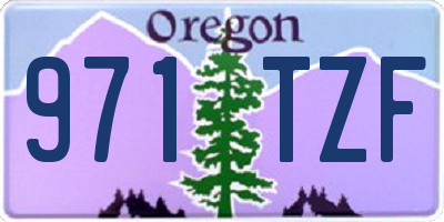 OR license plate 971TZF
