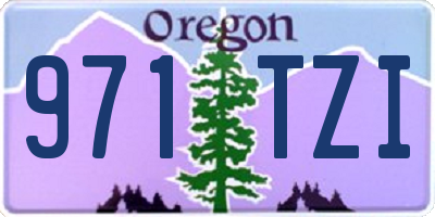 OR license plate 971TZI