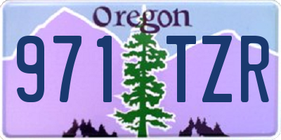 OR license plate 971TZR