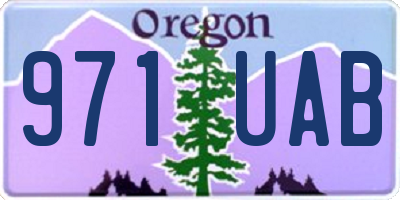 OR license plate 971UAB
