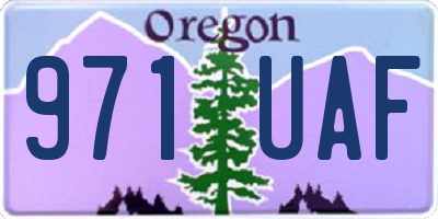 OR license plate 971UAF