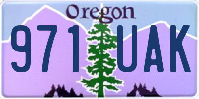 OR license plate 971UAK