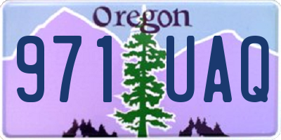 OR license plate 971UAQ