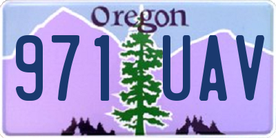OR license plate 971UAV