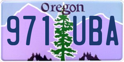 OR license plate 971UBA