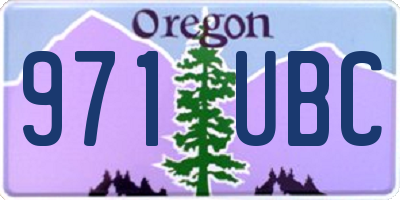 OR license plate 971UBC