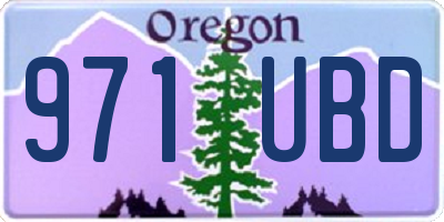 OR license plate 971UBD