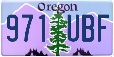 OR license plate 971UBF