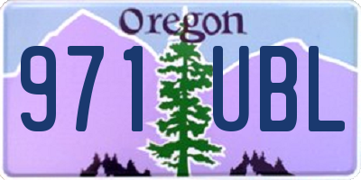 OR license plate 971UBL