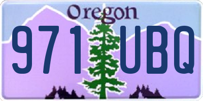 OR license plate 971UBQ