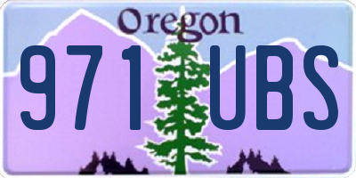 OR license plate 971UBS