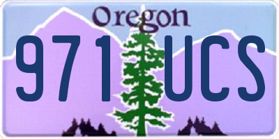 OR license plate 971UCS