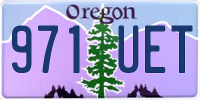 OR license plate 971UET