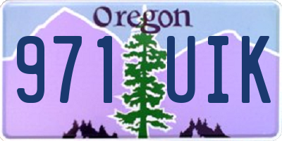 OR license plate 971UIK