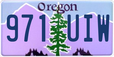 OR license plate 971UIW