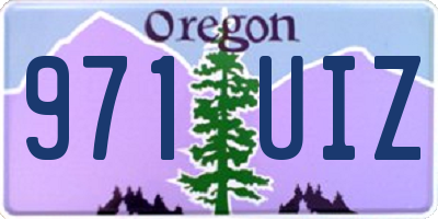 OR license plate 971UIZ