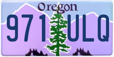 OR license plate 971ULQ