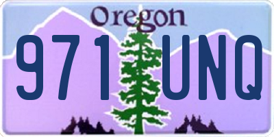 OR license plate 971UNQ