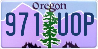 OR license plate 971UOP