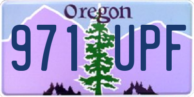 OR license plate 971UPF
