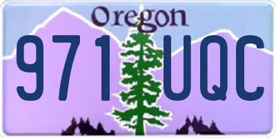 OR license plate 971UQC