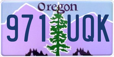 OR license plate 971UQK