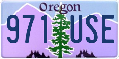 OR license plate 971USE