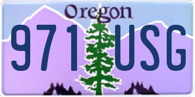 OR license plate 971USG