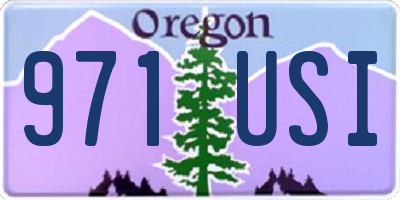 OR license plate 971USI