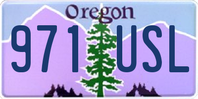 OR license plate 971USL