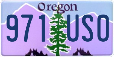 OR license plate 971USO