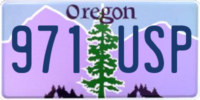 OR license plate 971USP