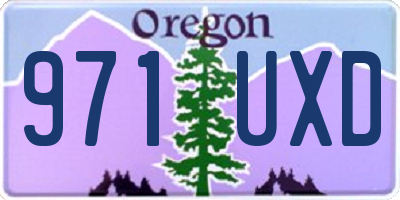 OR license plate 971UXD