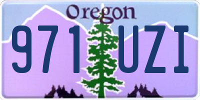 OR license plate 971UZI