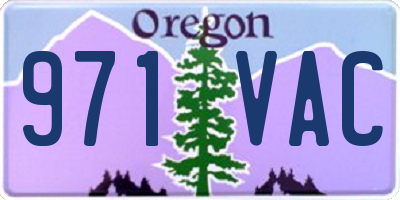 OR license plate 971VAC