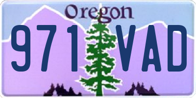 OR license plate 971VAD