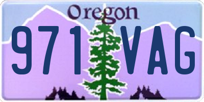 OR license plate 971VAG
