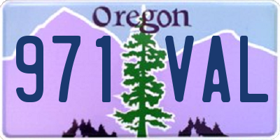 OR license plate 971VAL