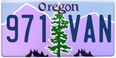 OR license plate 971VAN