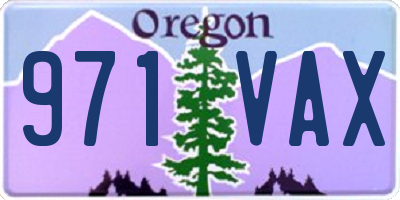 OR license plate 971VAX