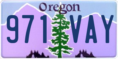 OR license plate 971VAY