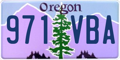 OR license plate 971VBA