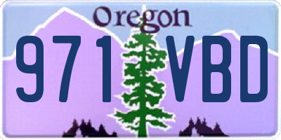 OR license plate 971VBD