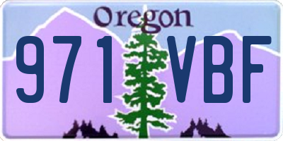 OR license plate 971VBF