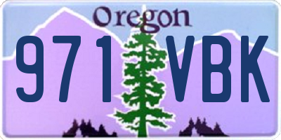 OR license plate 971VBK