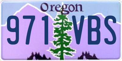 OR license plate 971VBS