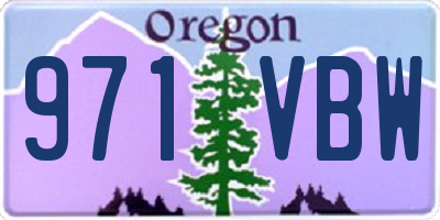 OR license plate 971VBW