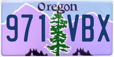 OR license plate 971VBX